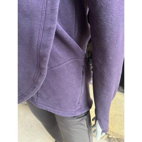 Athleta Fleece Line Cowl Neck Pullover Layered Jacket Women's Size XXS - Picture 5 of 8